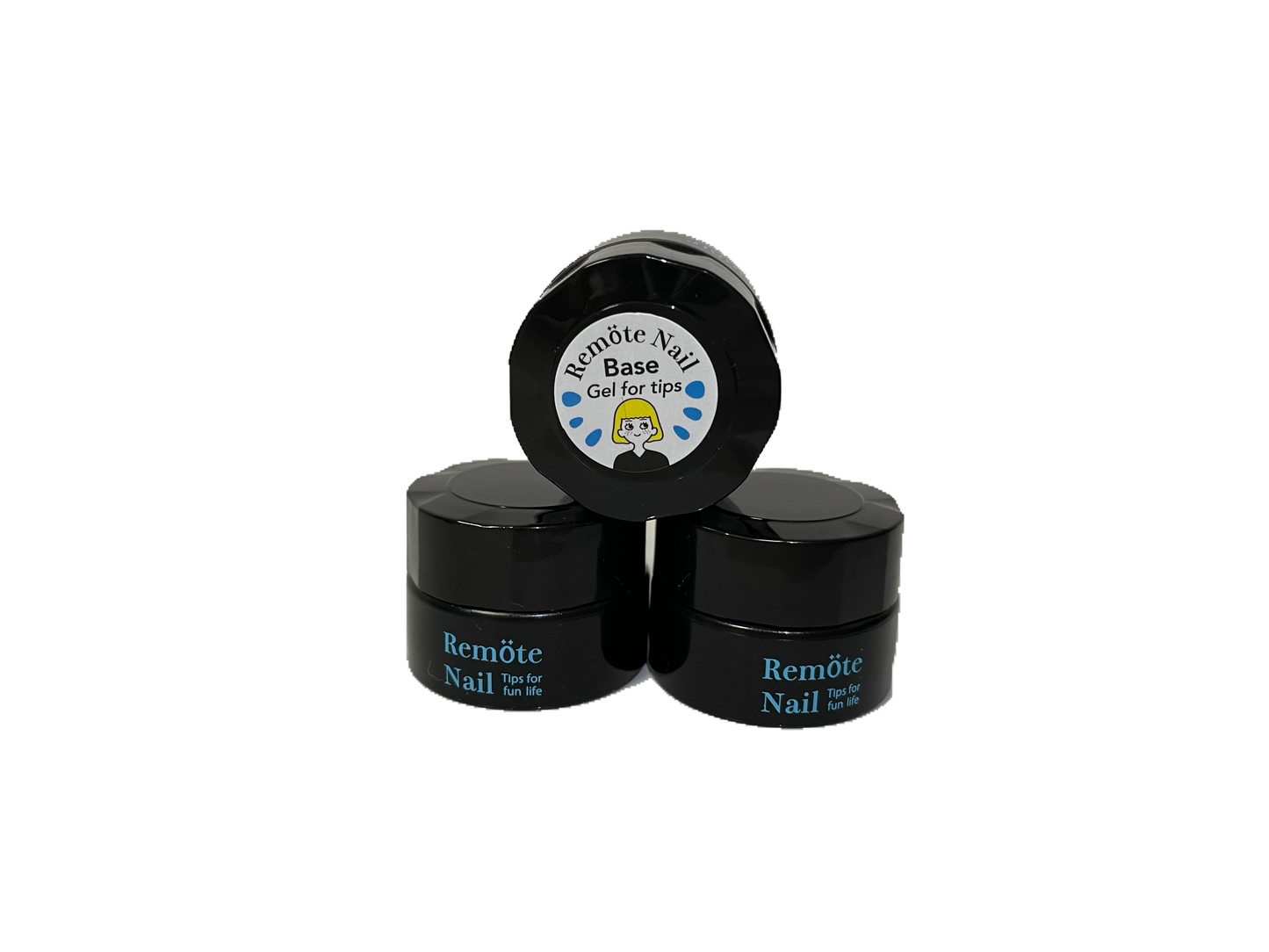 Professional Remote Nail Tip Base Gel Set of 3