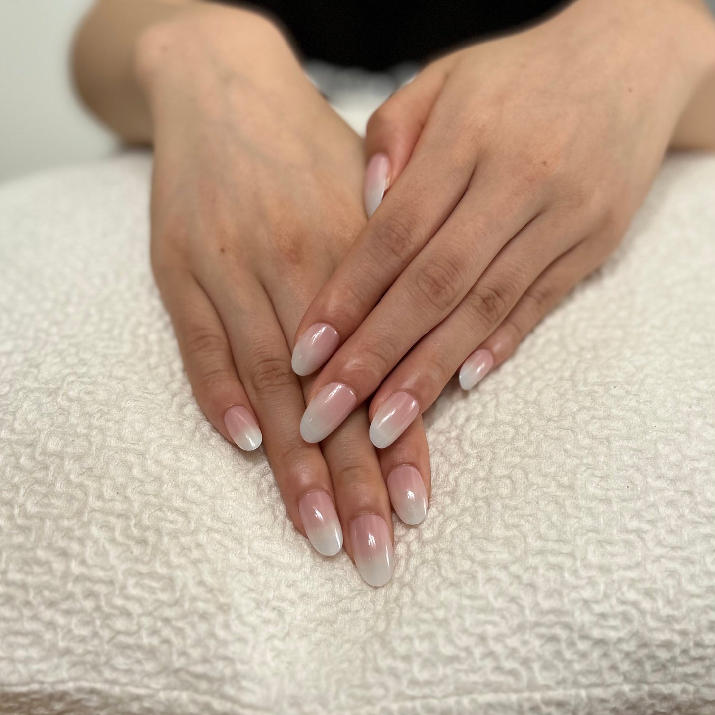 白桃グラデーションの仕込み済《時短のFlexyフレキシー》袋入　形状記憶チップ